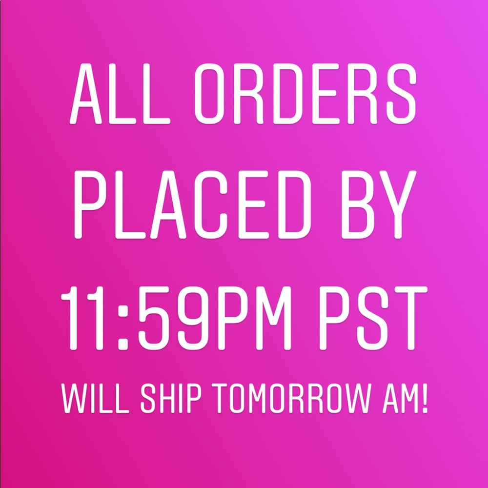 Shipping out tomorrow!
